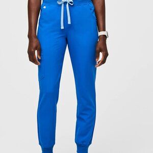 Figs Royal Blue High Waisted  Zamora Jogger Scrub Pants Size XS Petite